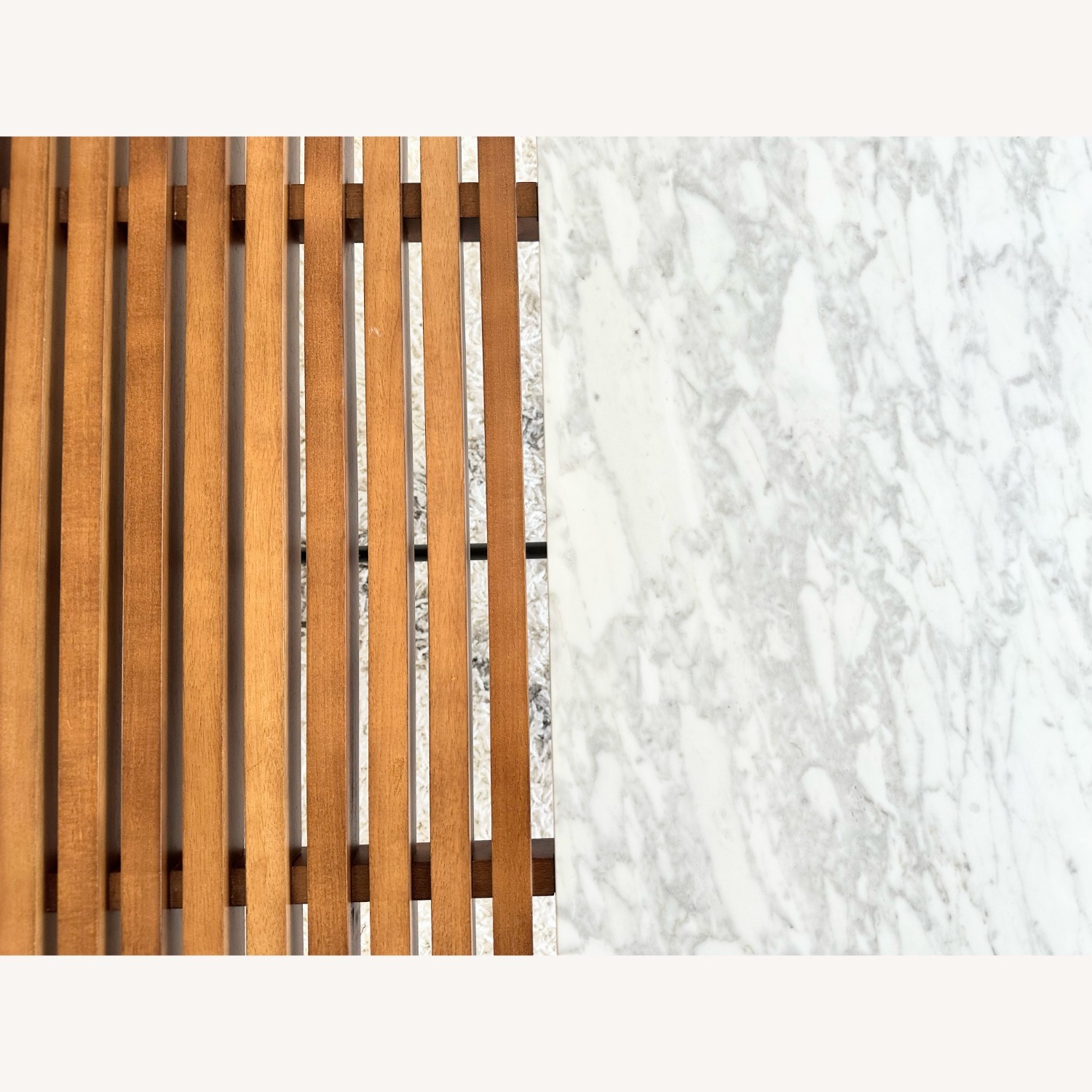 West Elm Eclipse Wood and Marble Coffee Table - image-6