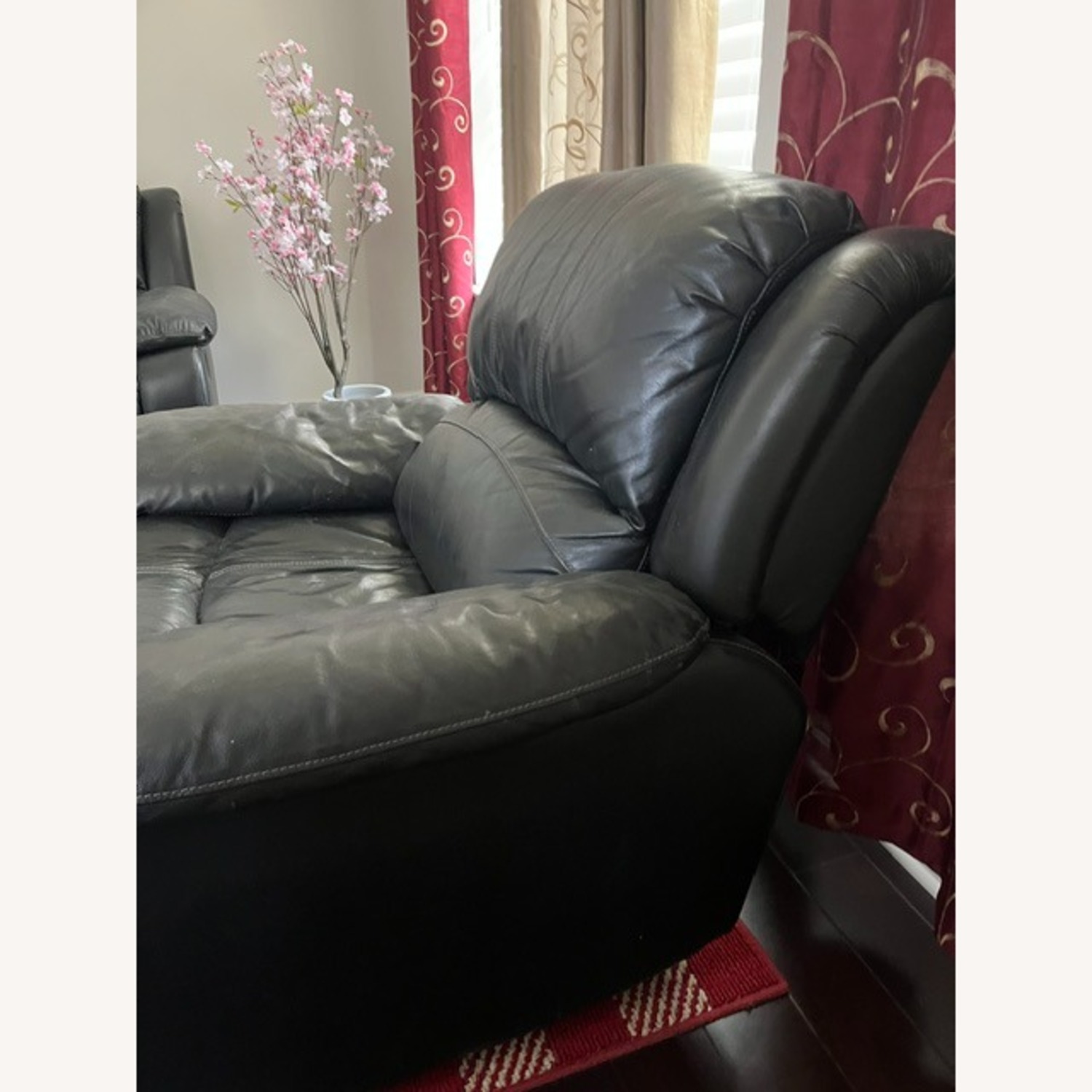 Raymour & Flanigan Black Leather Recliner - image-2