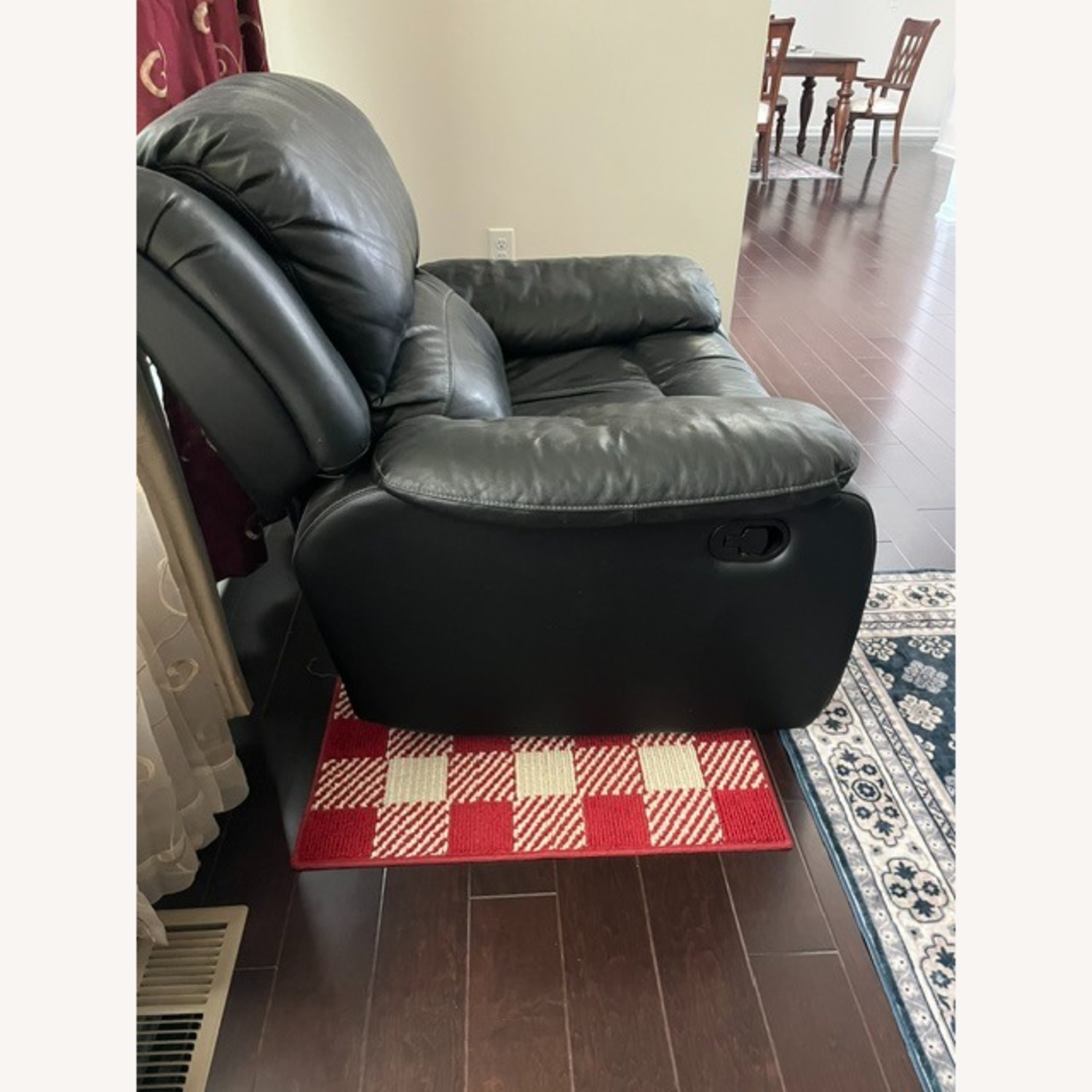Raymour & Flanigan Black Leather Recliner - image-3