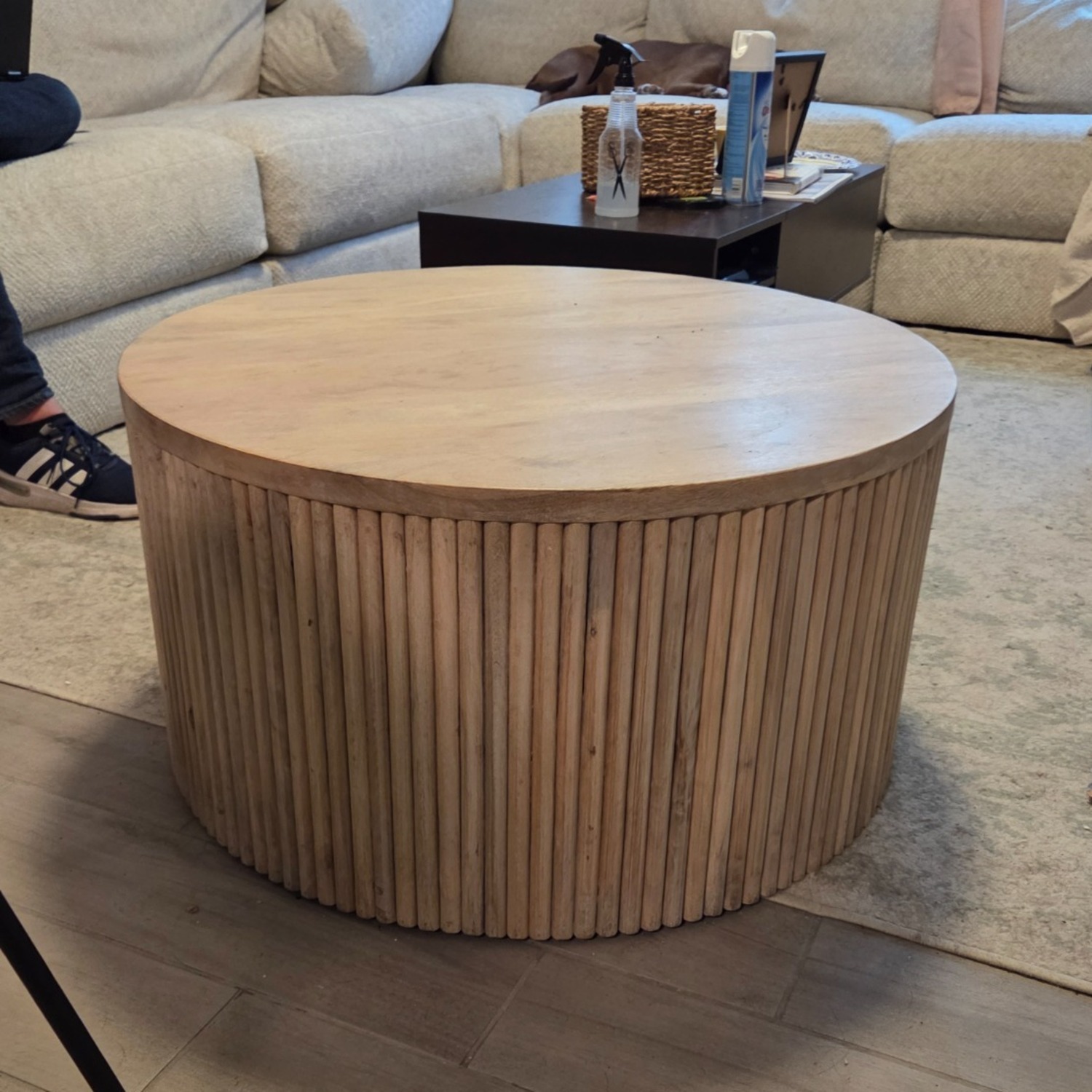 Meridian Natural White Oak Wood Coffee Table - image-2