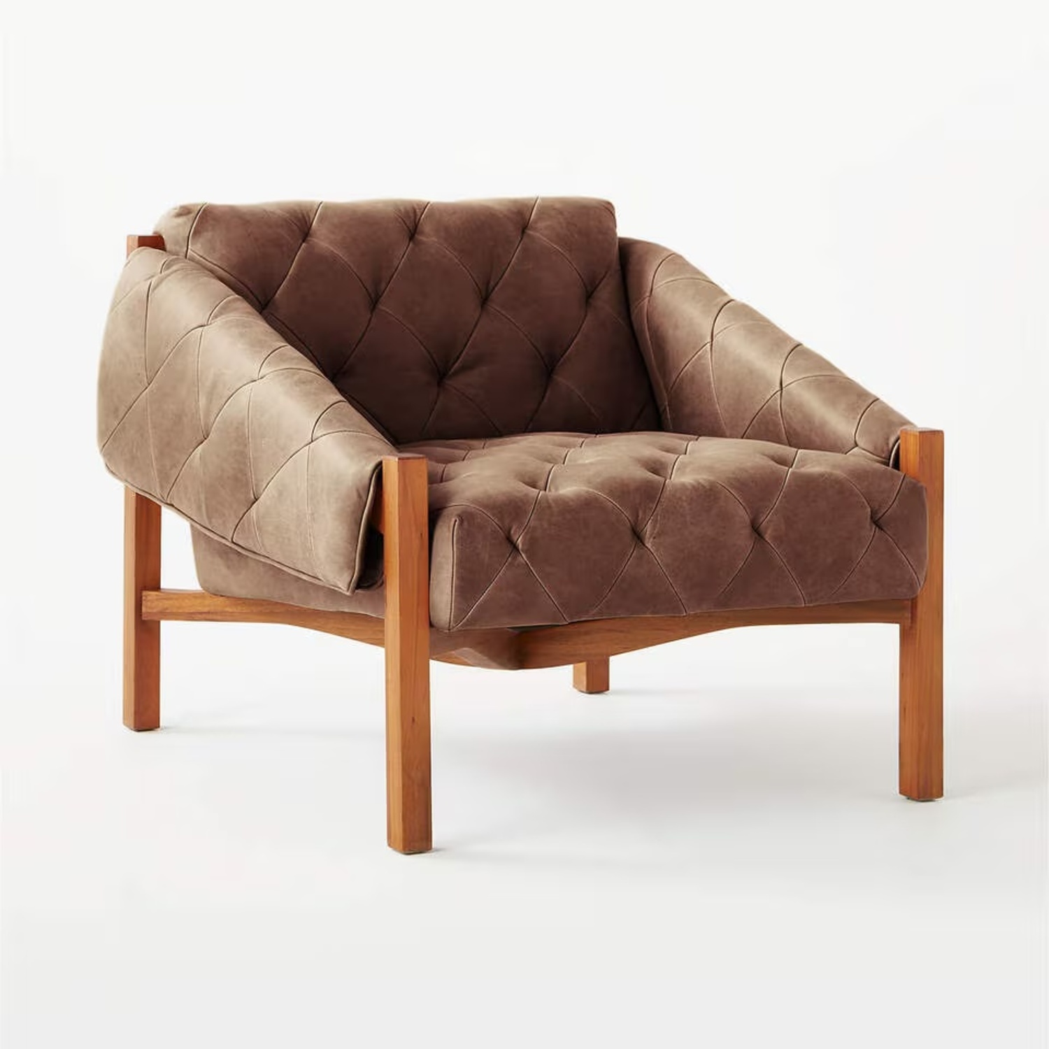 CB2 Abruzzo Dark Brown Leather Accent Chairs - image-5