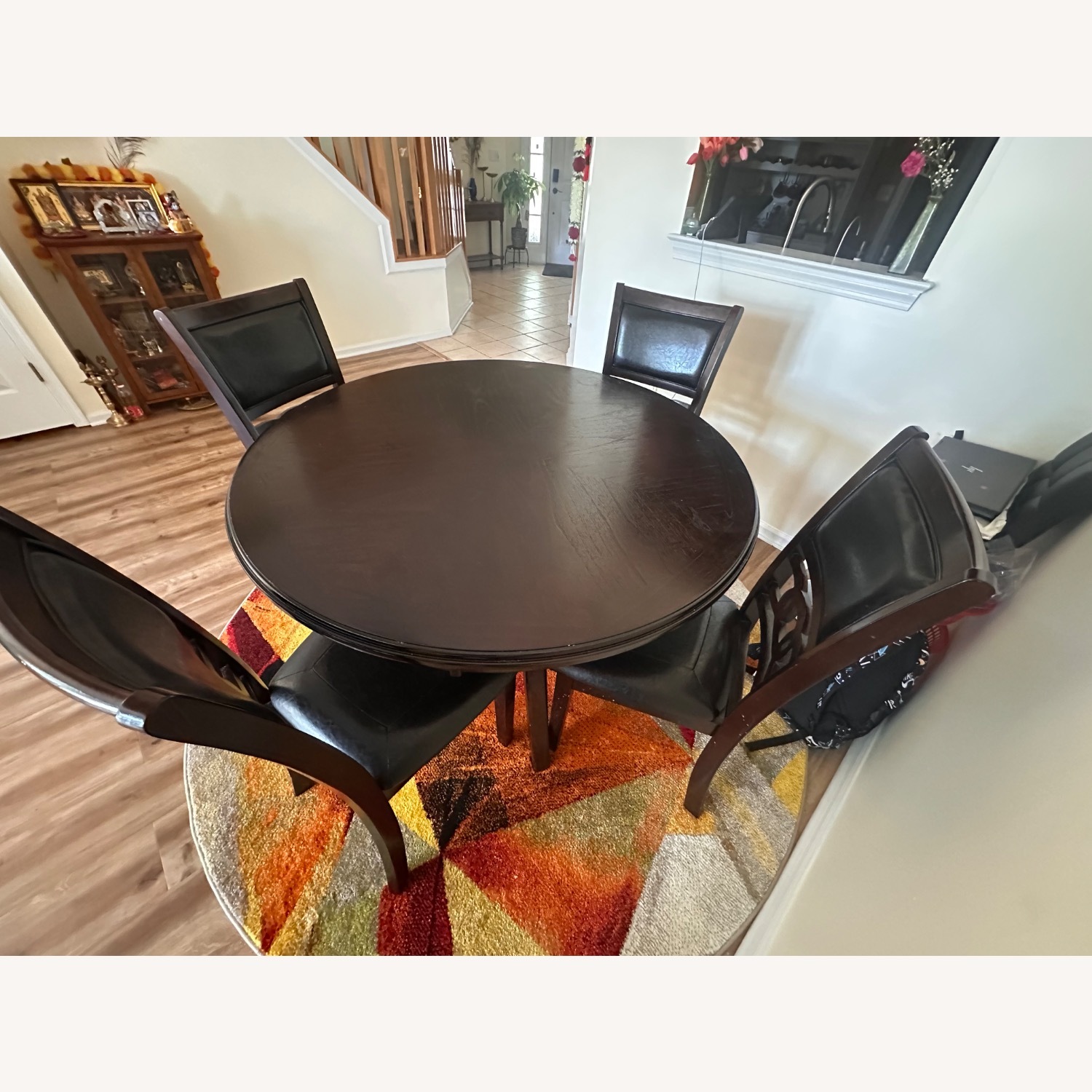 Dark Brown Wood Dining Sets - image-1