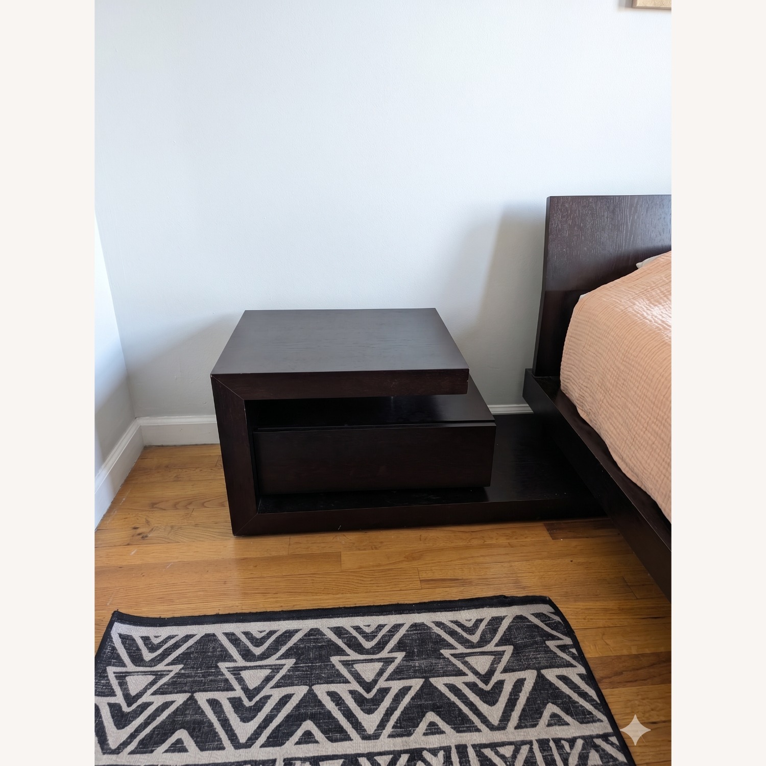 Modern Espresso Wood Queen Platform Bed Frame - image-5