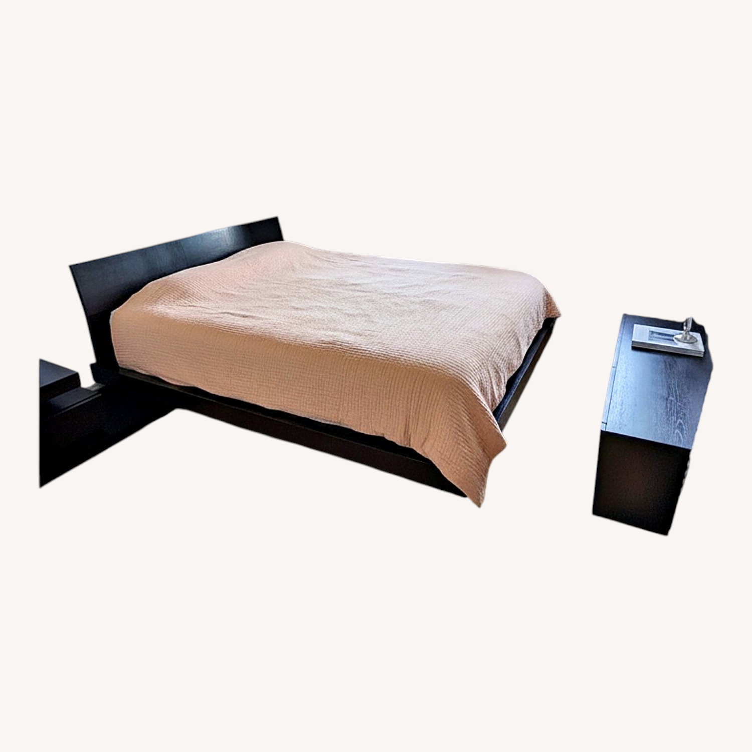Modern Espresso Wood Queen Platform Bed Frame - image-8