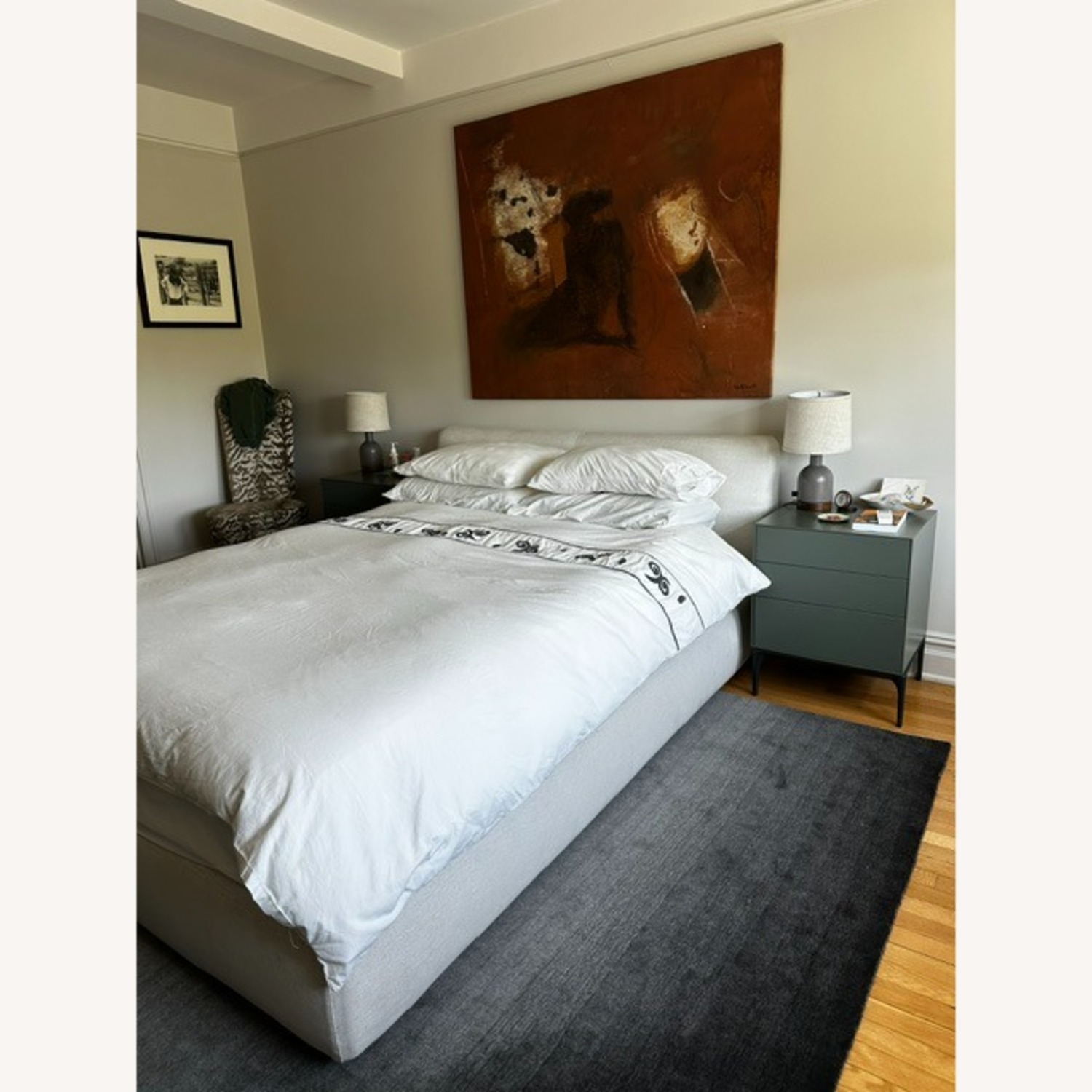 Design Within Reach Natural Fabric Queen Bed - image-3
