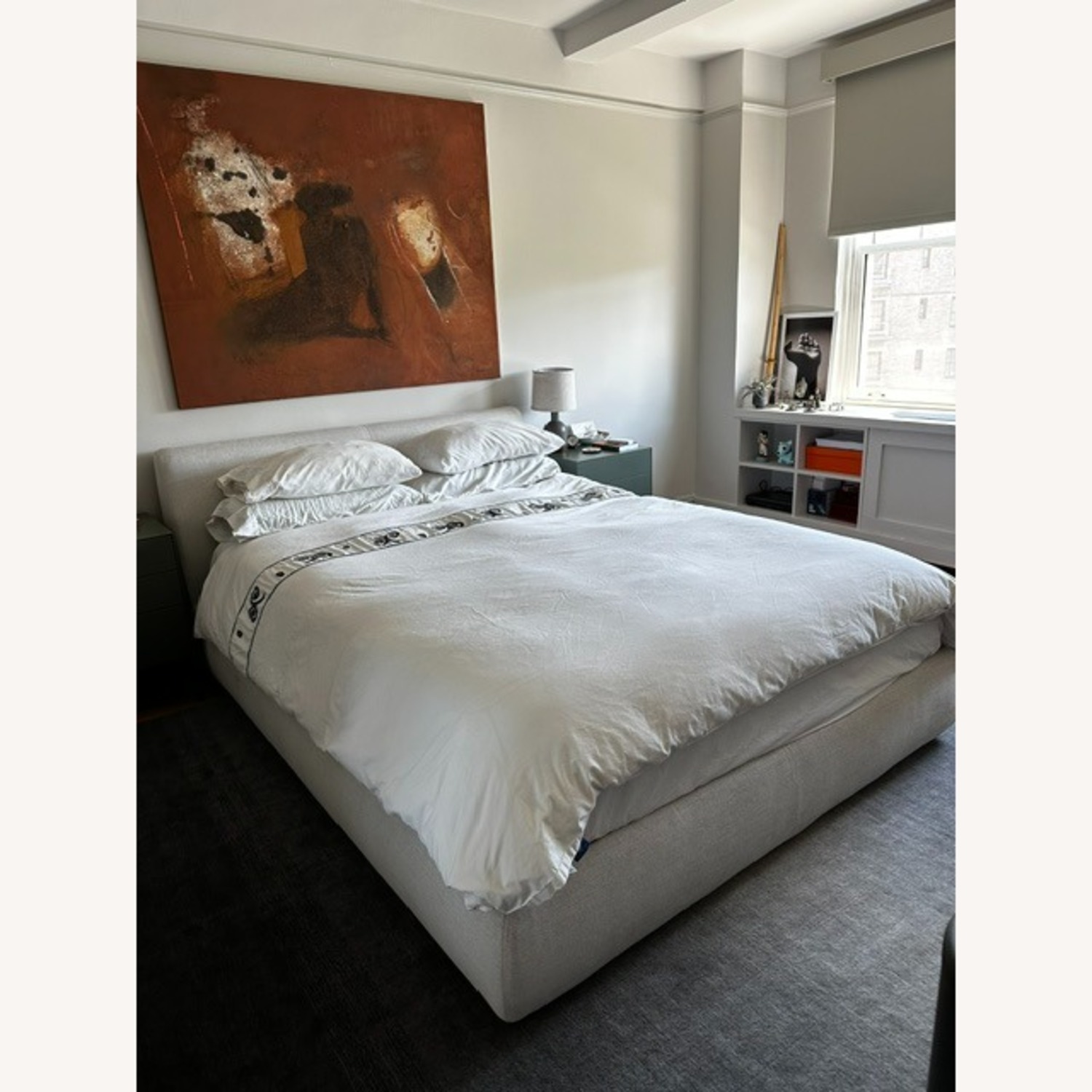 Design Within Reach Natural Fabric Queen Bed - image-2