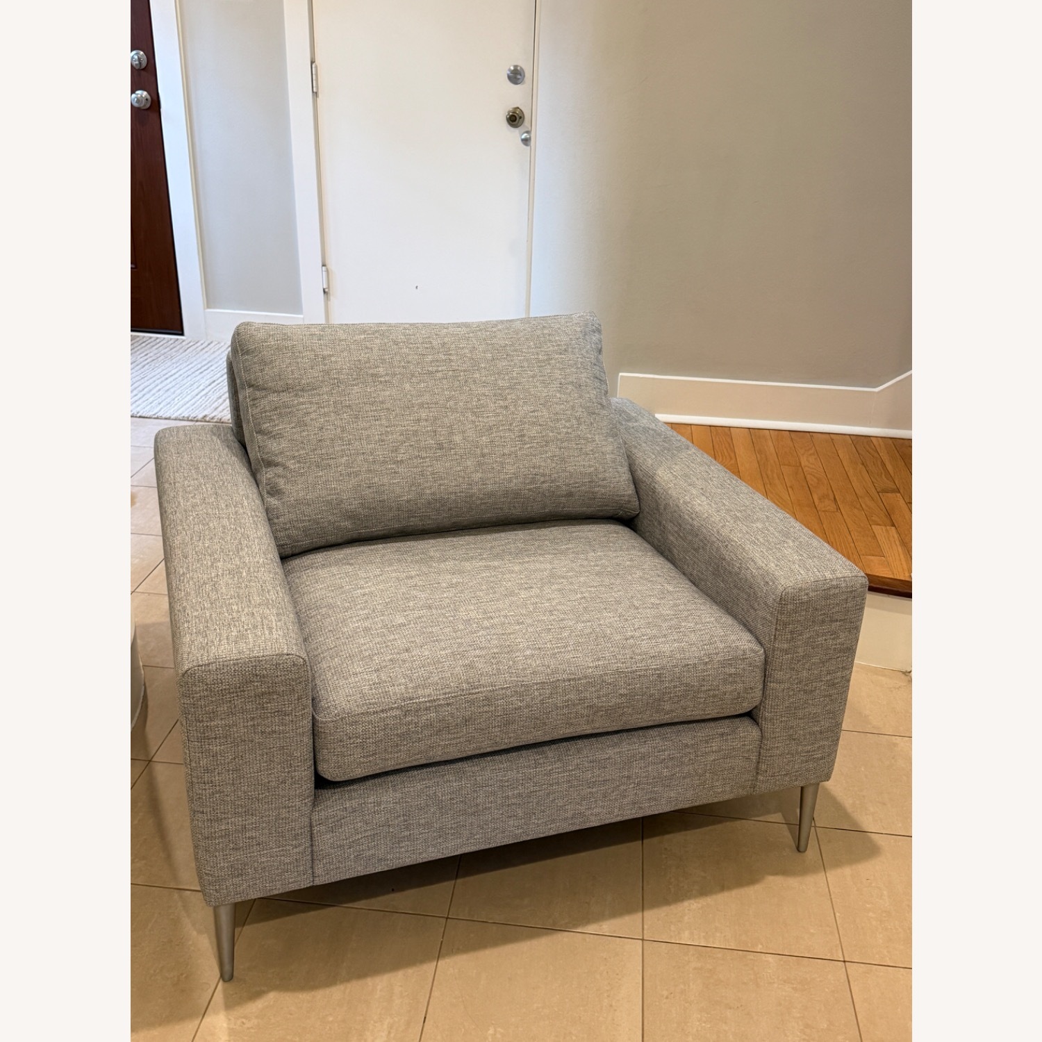 Article Nova Blue Fabric Accent Chair - image-1