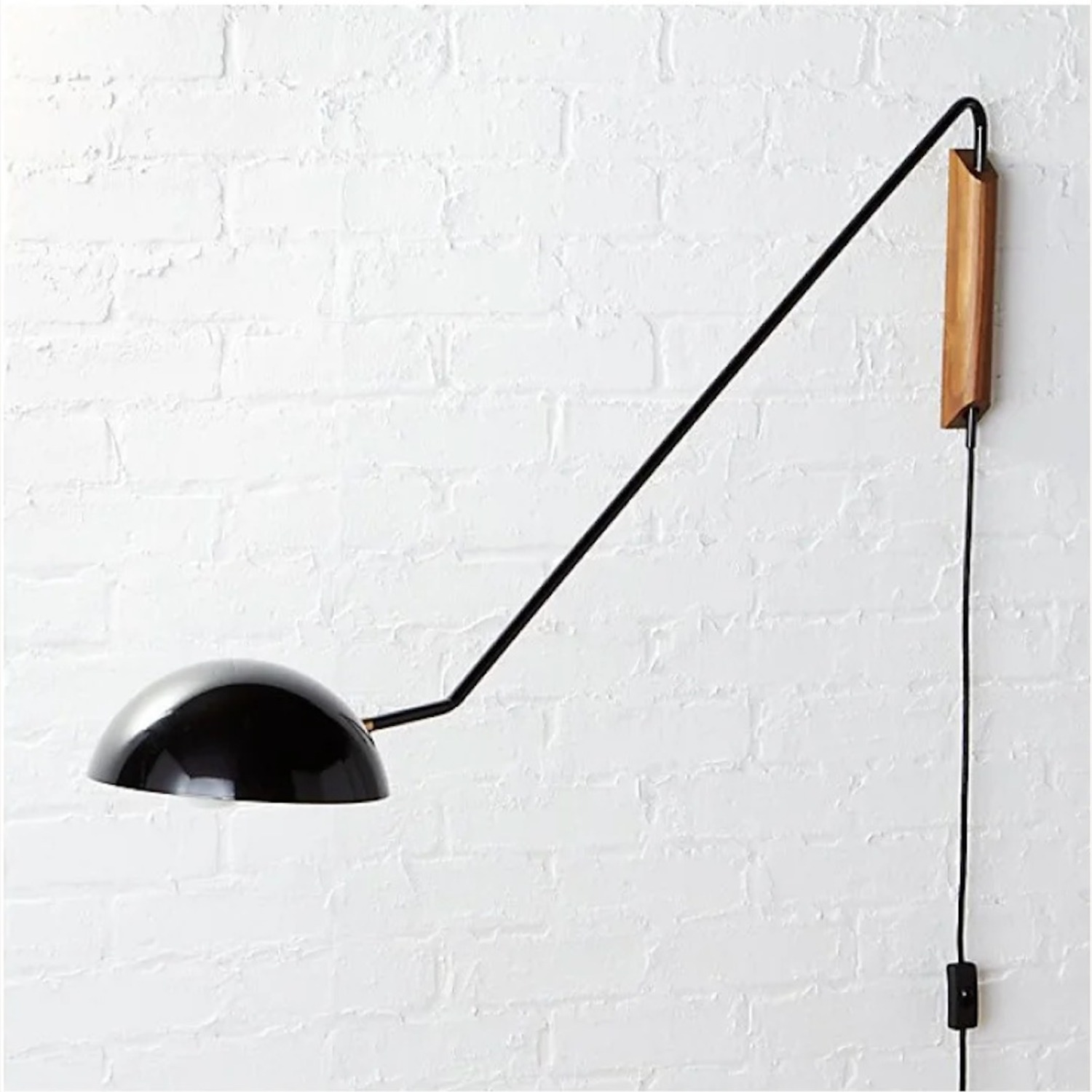 CB2 Mantis Wall Sconce Black Metal Wall Lamp - image-4