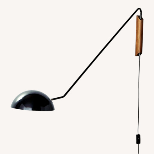 Used CB2 Mantis Wall Sconce Black Metal Wall Lamp for sale on AptDeco
