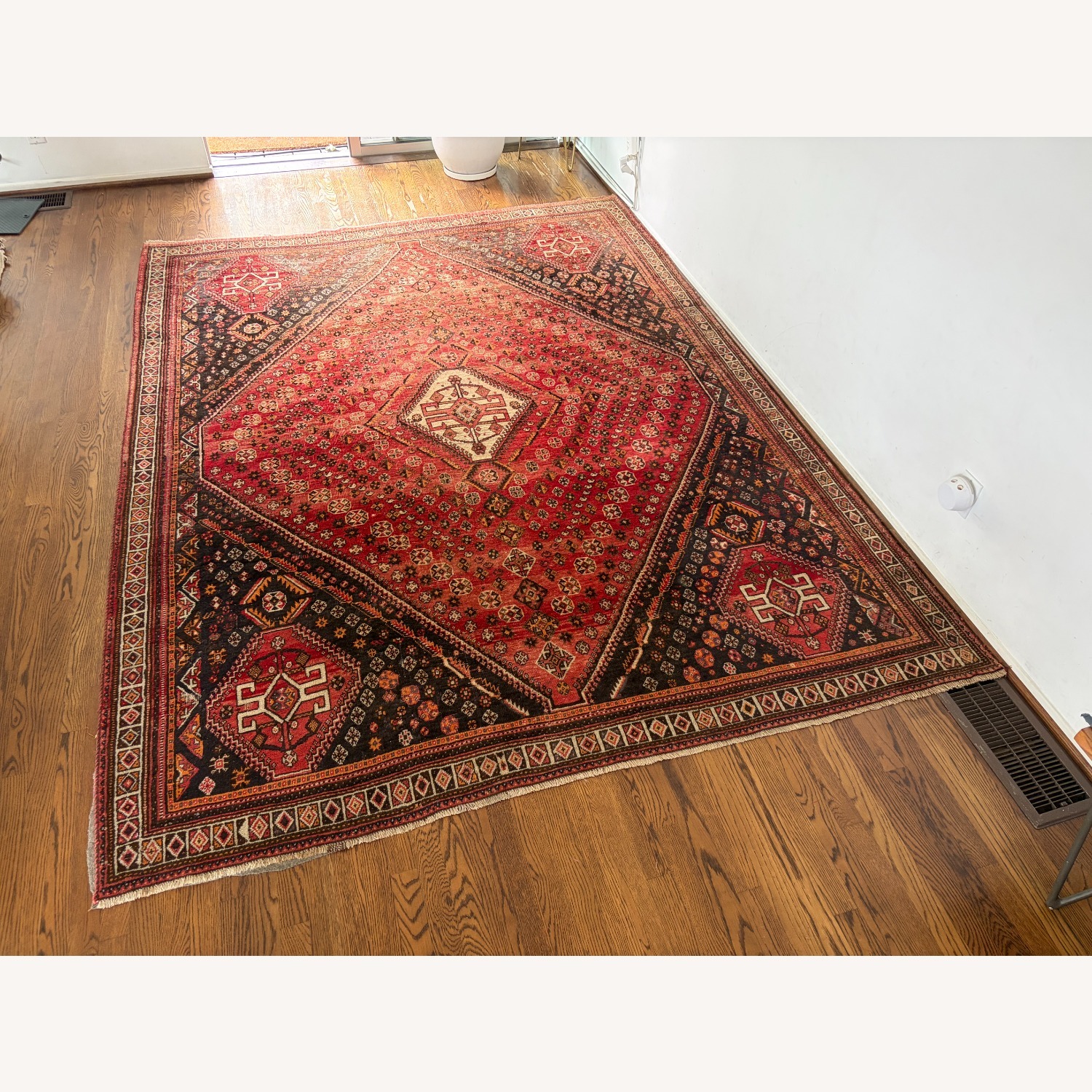 Vintage Handwoven Iranian Wool Rug - image-7