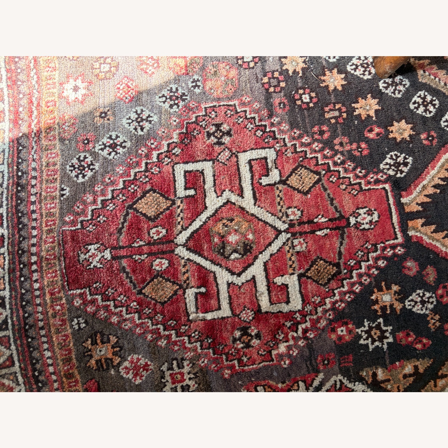 Vintage Handwoven Iranian Wool Rug - image-2