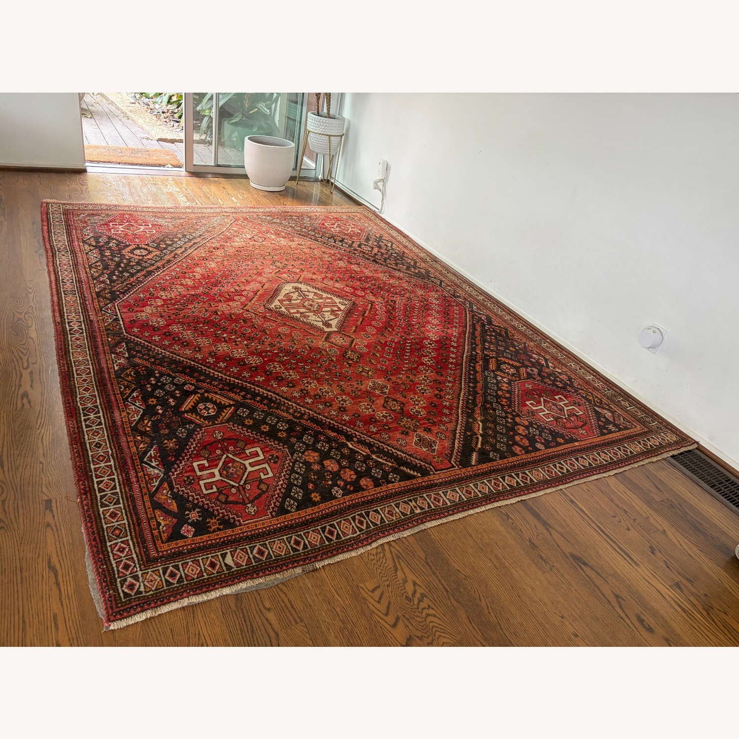 Vintage Handwoven Iranian Wool Rug - image-6