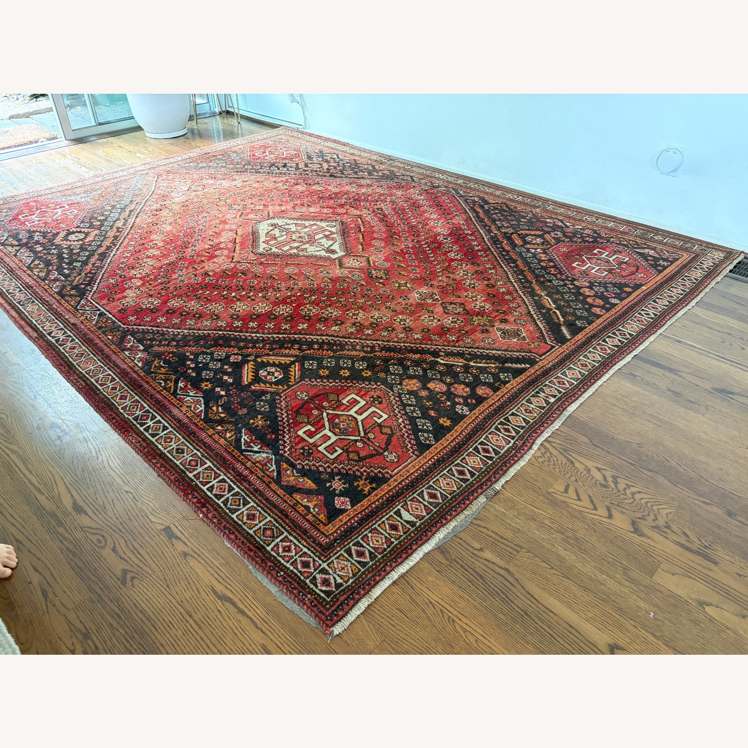 Vintage Handwoven Iranian Wool Rug - image-8