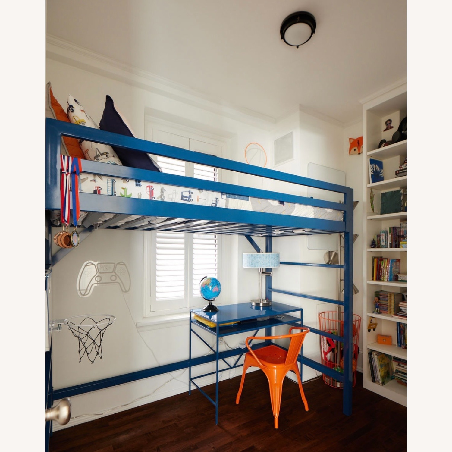 Room & Board Chase Blue Bunk Bed - image-1