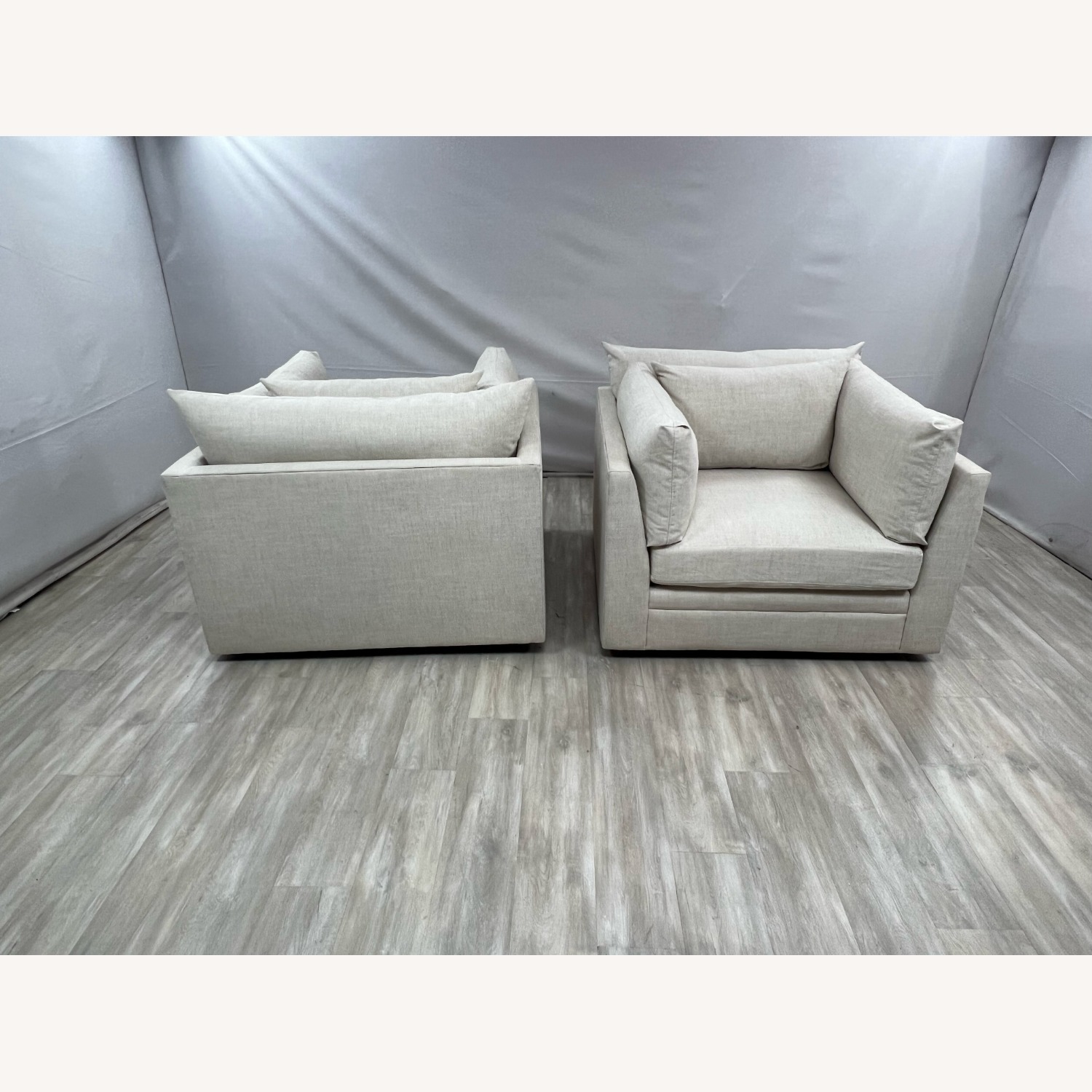 Classic Home Audrey Upholstered Swivel Armchair - image-8