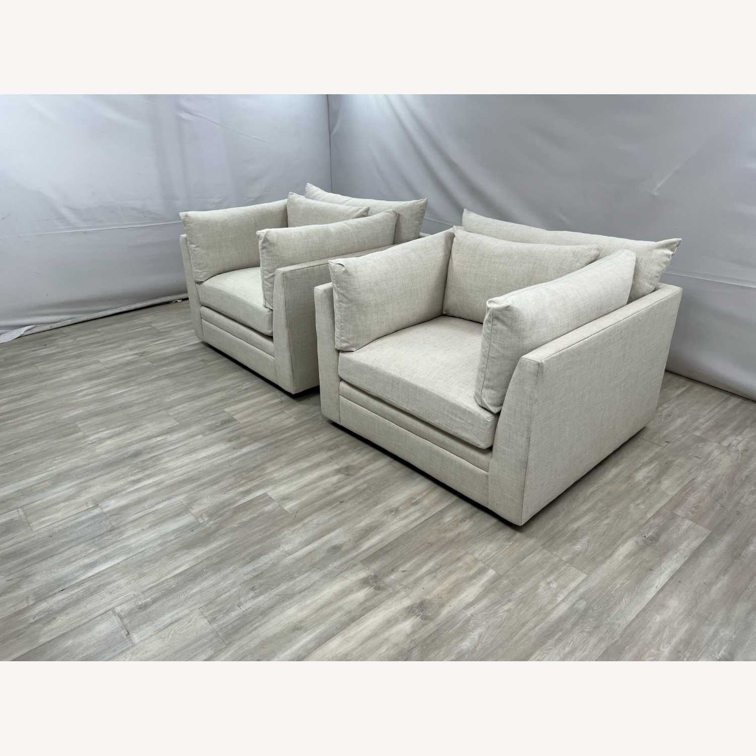 Classic Home Audrey Upholstered Swivel Armchair - image-4