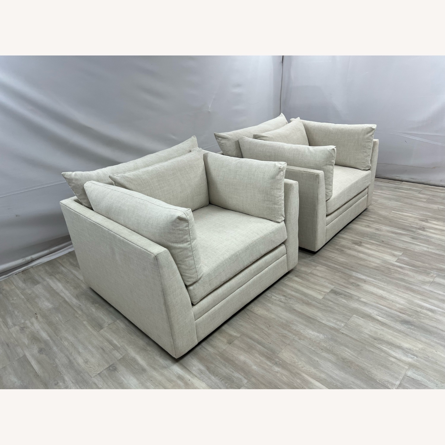 Classic Home Audrey Upholstered Swivel Armchair - image-3