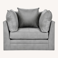 Classic Home Audrey Upholstered Swivel Armchair