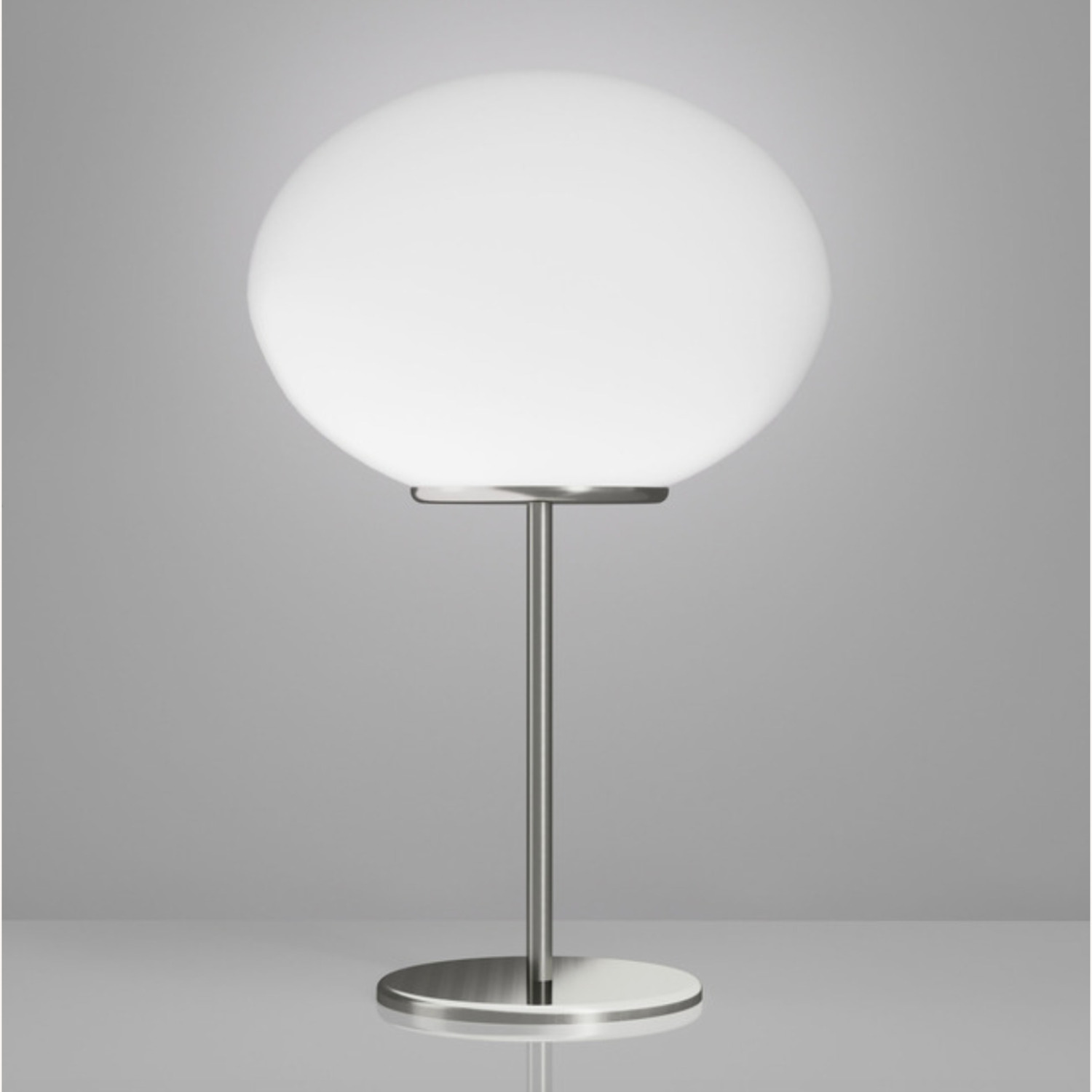 Vistosi Lucciola White Glass/Nickel Table Lamp - image-1