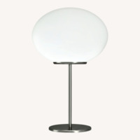 Vistosi Lucciola White Glass/Nickel Table Lamp