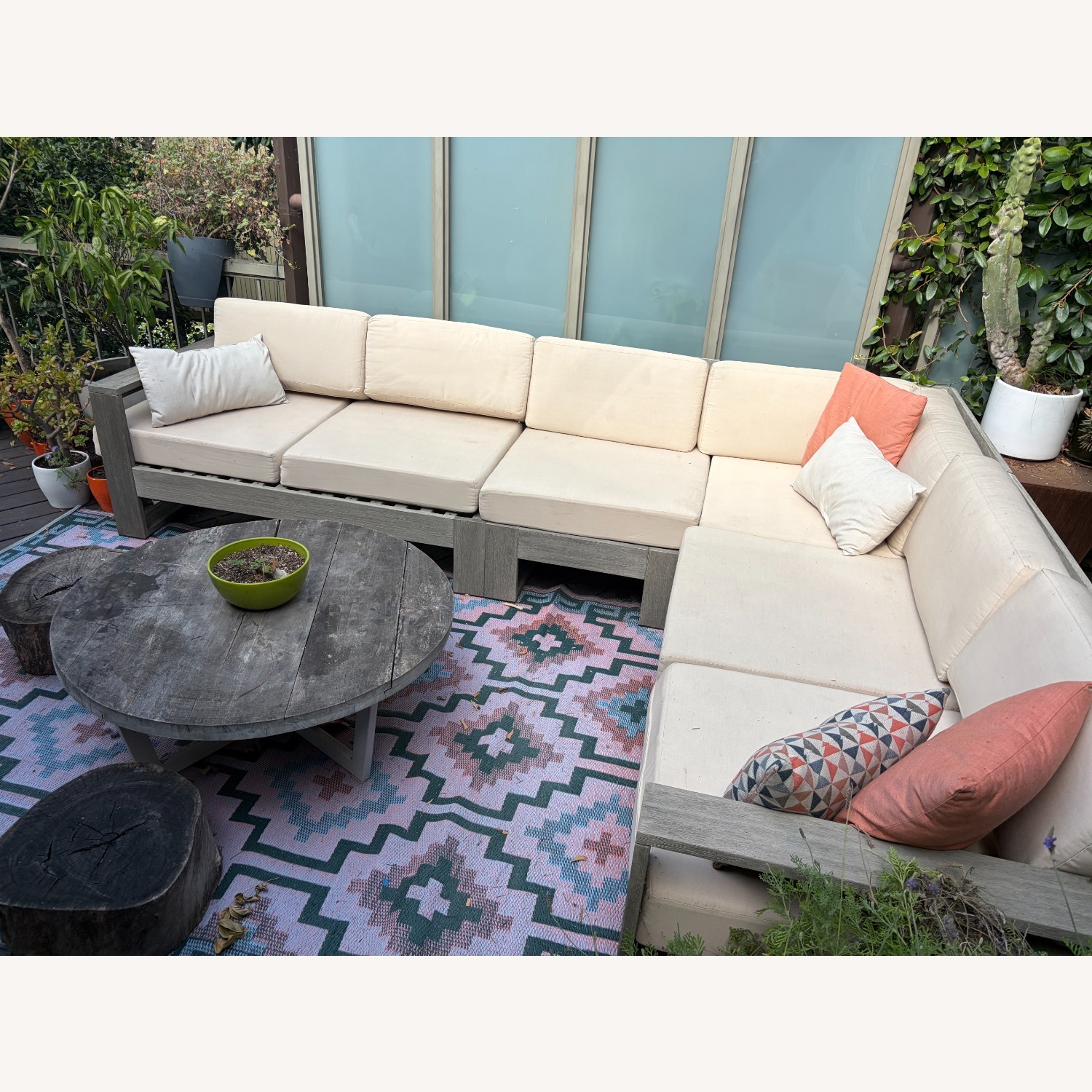 CB2 Portside Sectional w Custom Upholstery & Cover - image-4