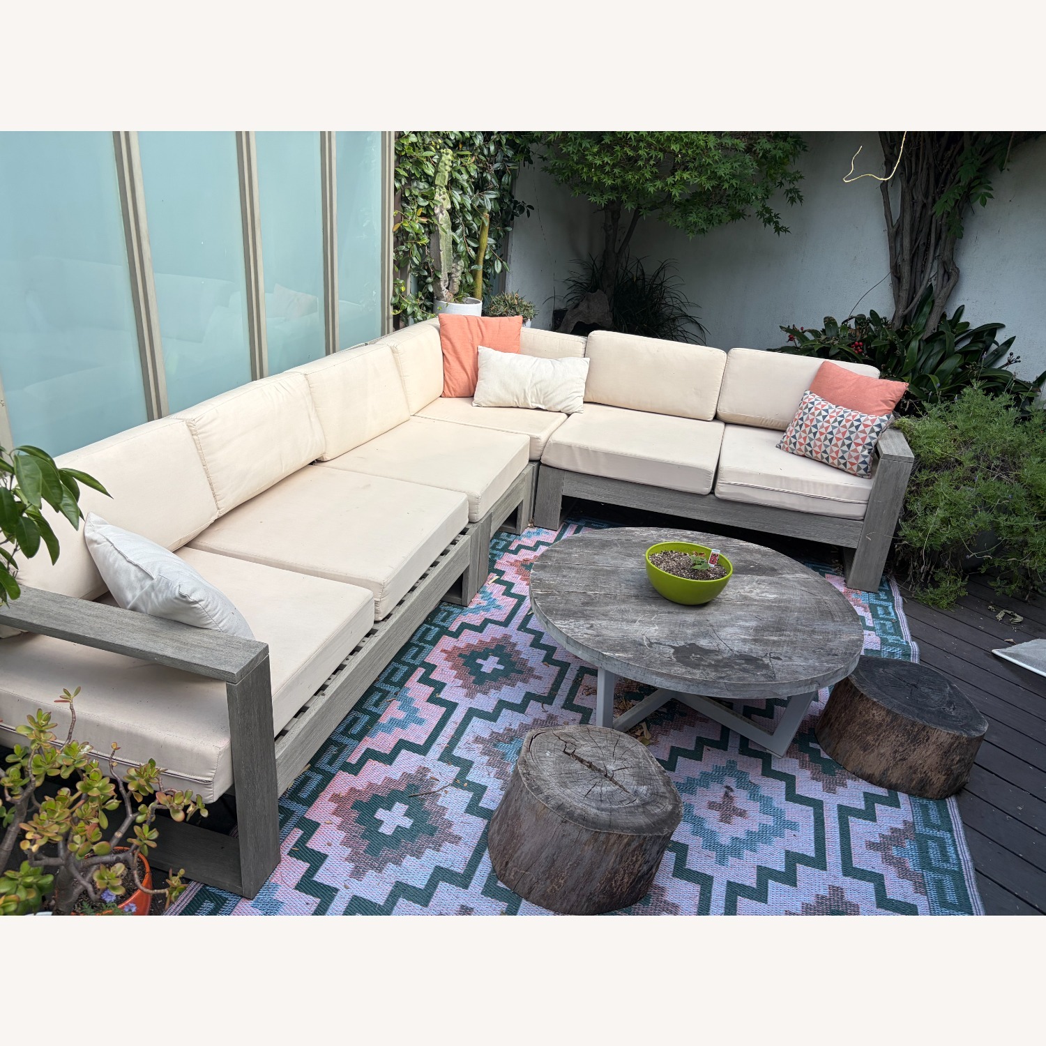 CB2 Portside Sectional w Custom Upholstery & Cover - image-1