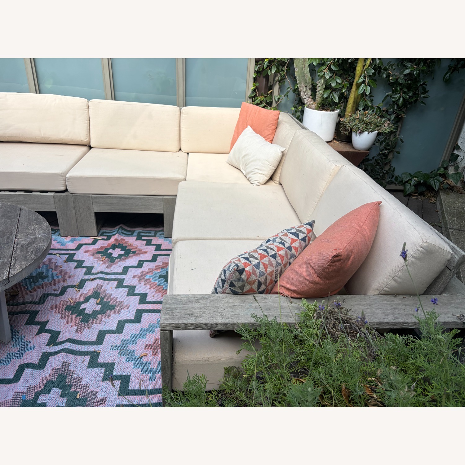 CB2 Portside Sectional w Custom Upholstery & Cover - image-3