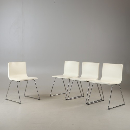 Used IKEA White Metal Dining Chairs for sale on AptDeco