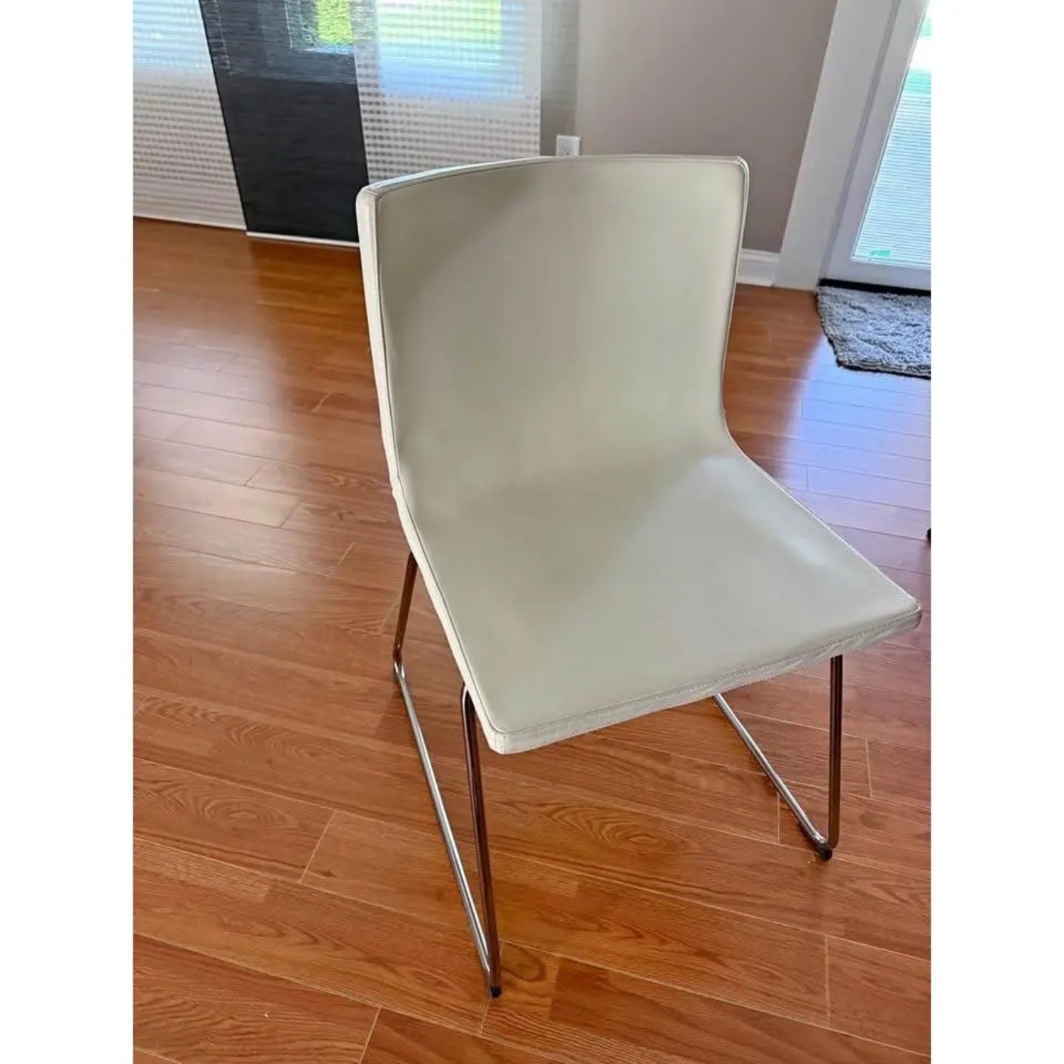 IKEA White Metal Dining Chairs - image-2