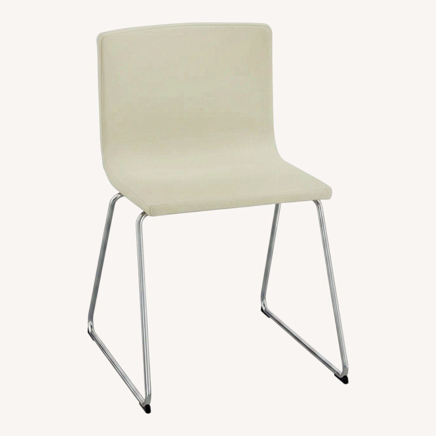IKEA White Metal Dining Chairs - image-0