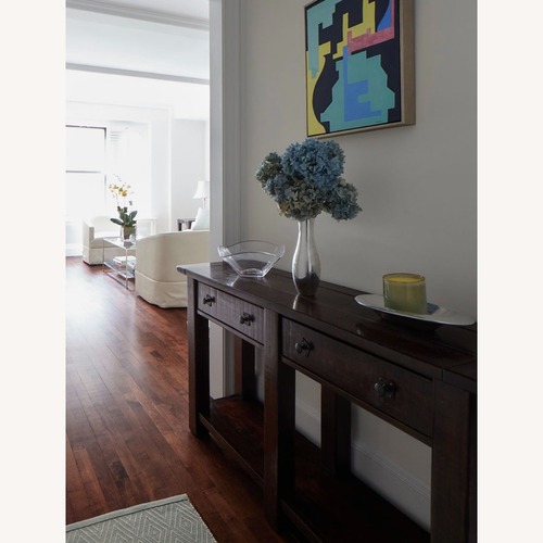 Used Pottern Barn Rustic Mahoghany Console Table for sale on AptDeco