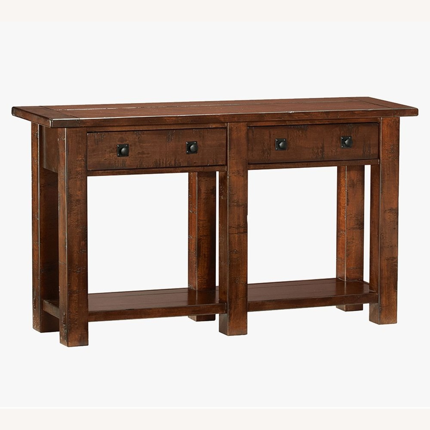 Pottern Barn Rustic Mahoghany Console Table - image-4