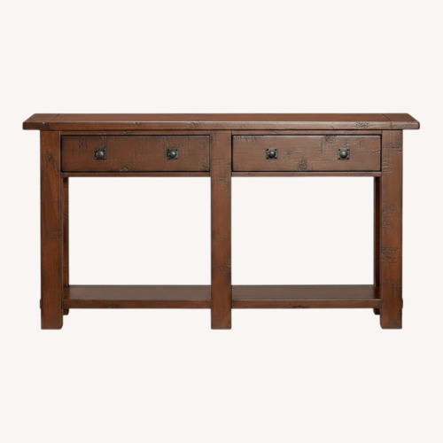 Used Pottern Barn Rustic Mahoghany Console Table for sale on AptDeco