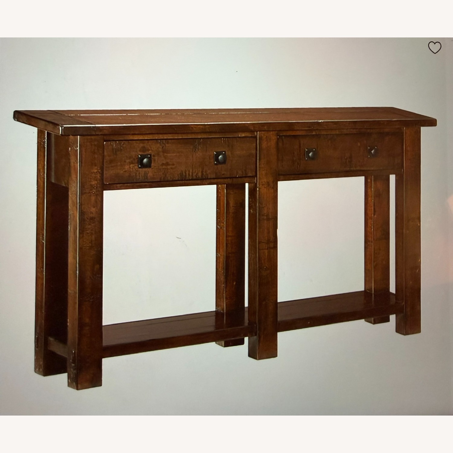 Pottern Barn Rustic Mahoghany Console Table - image-2