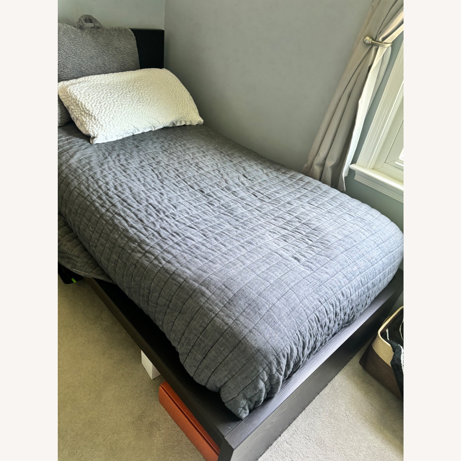 IKEA Malm Dark Brown Twin Bed - image-2