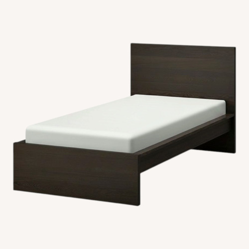 Used IKEA Malm Dark Brown Twin Bed for sale on AptDeco
