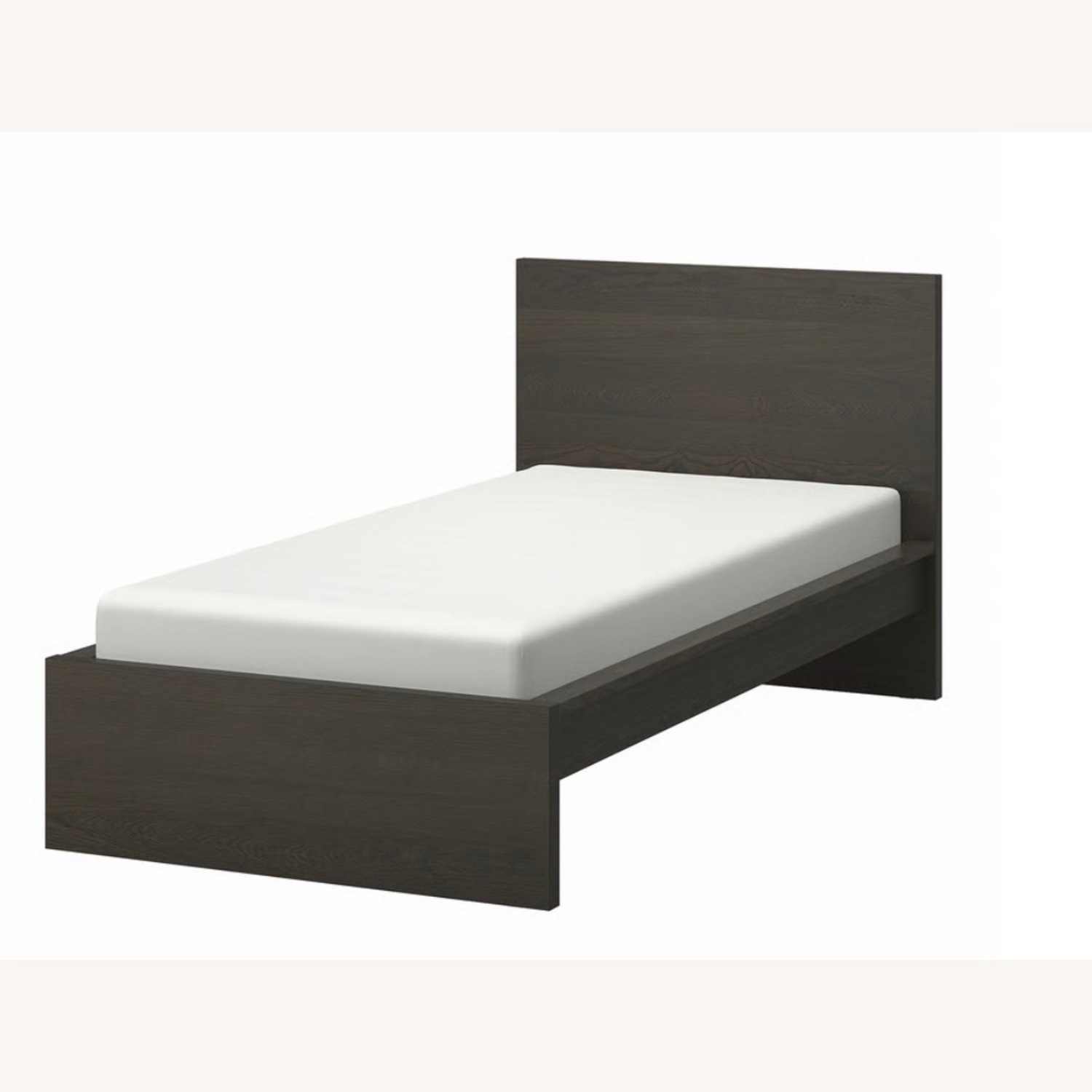 IKEA Malm Dark Brown Twin Bed - image-1