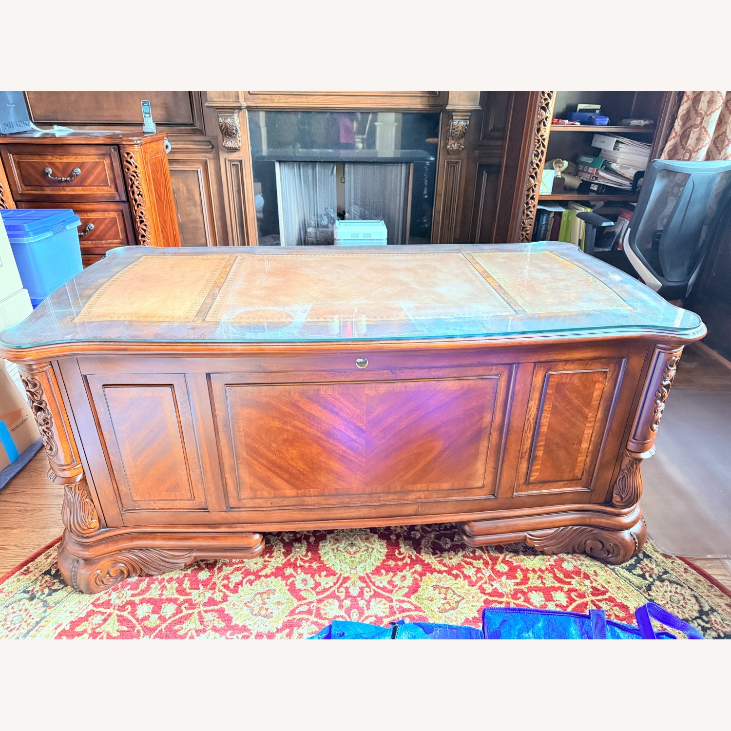 AICO Executive Desk With Drawers - image-4