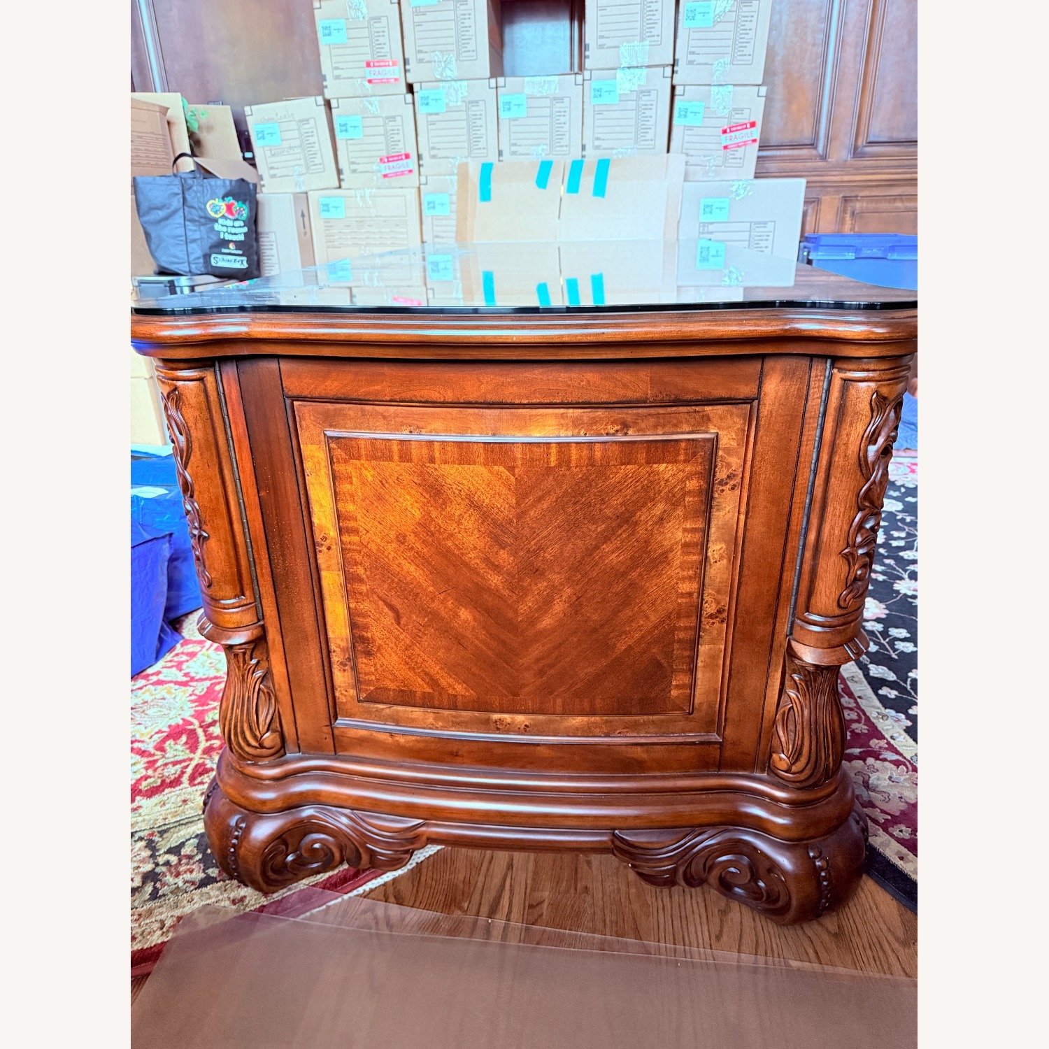 AICO Executive Desk With Drawers - image-5