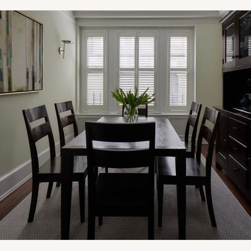 Used Crate & Barrel /Room& Board Brown Wood Dining Set for sale on AptDeco