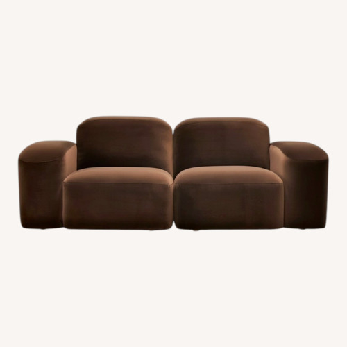 Used Design Within Reach Dark Brown Fabric 2 Seater Sofa for sale on AptDeco