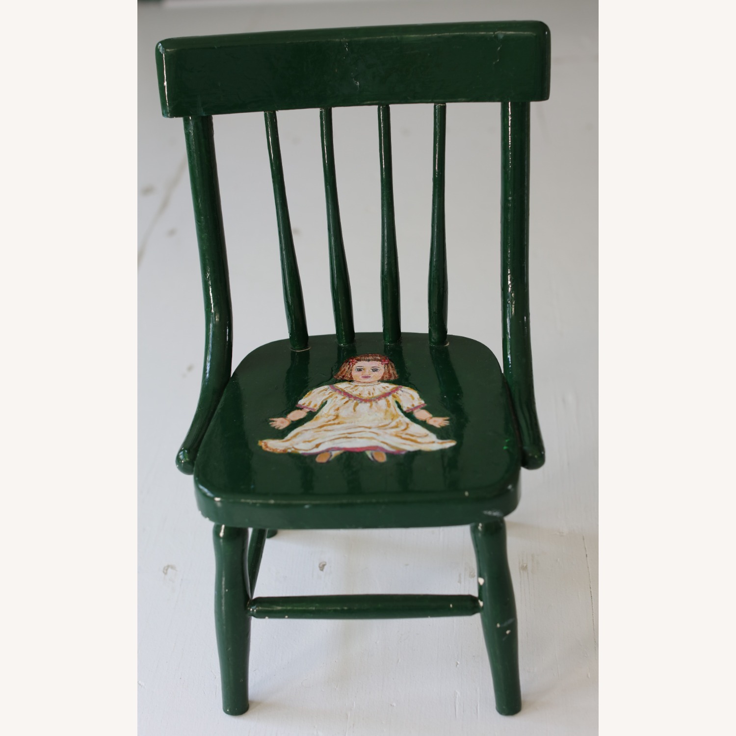 Hand-Painted Child-Size Wooden Chair - image-2