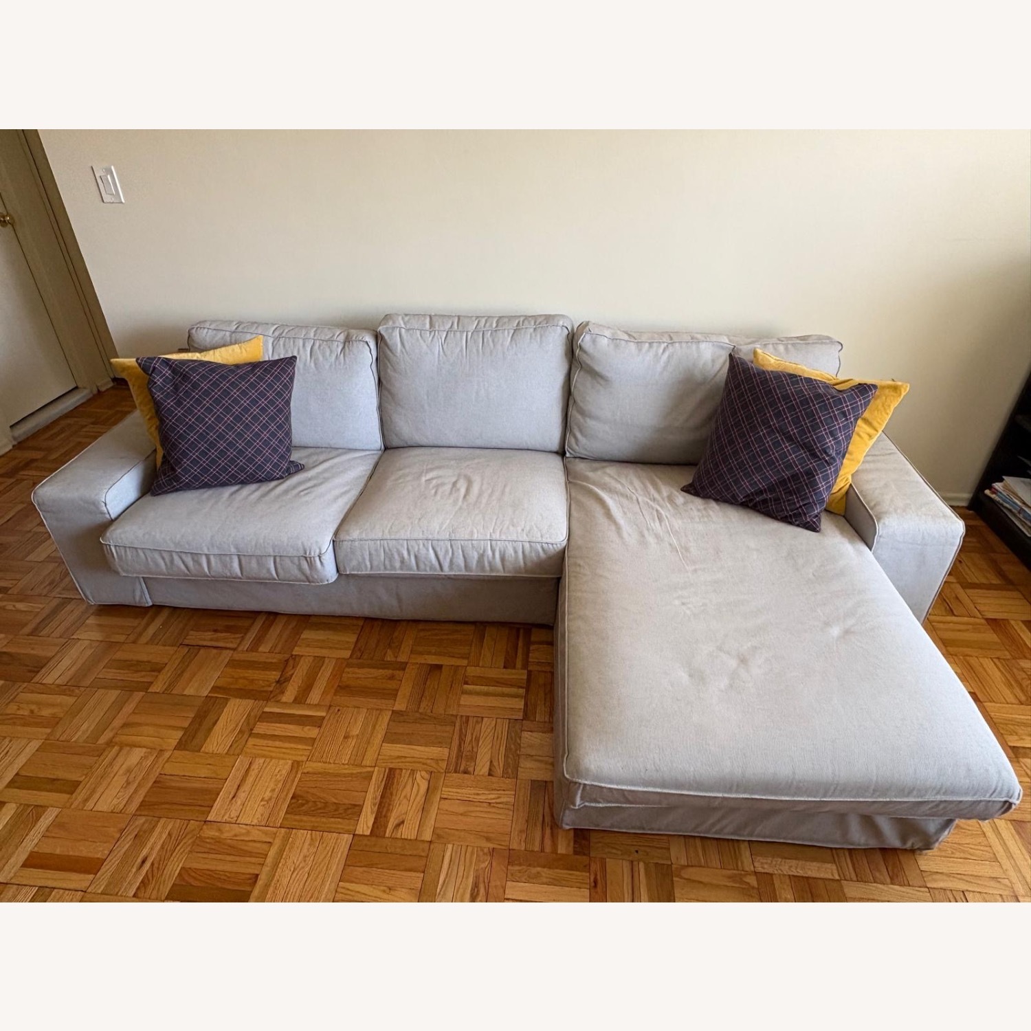 IKEA Light Gray 2 Piece Sectional - image-3