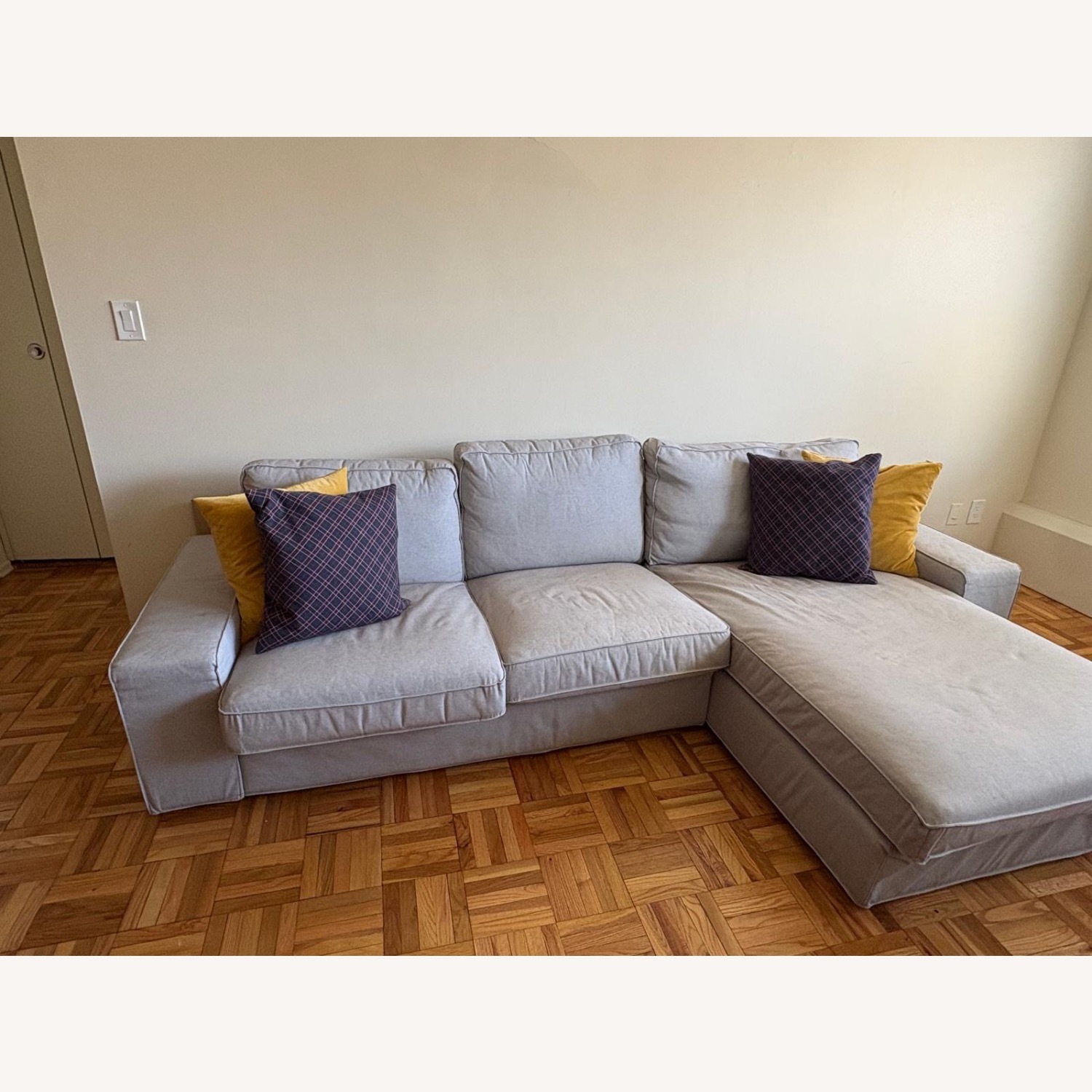 IKEA Light Gray 2 Piece Sectional - image-4