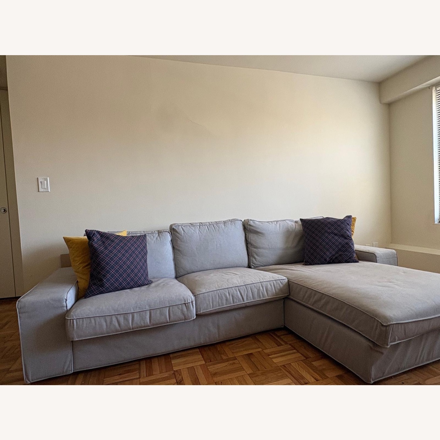 IKEA Light Gray 2 Piece Sectional - image-2