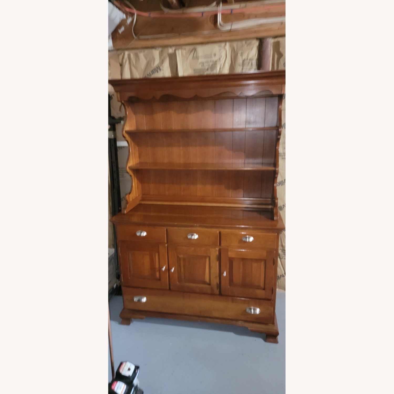 Vintage Thomasville Hutch Two-Piece Cabinet - image-4