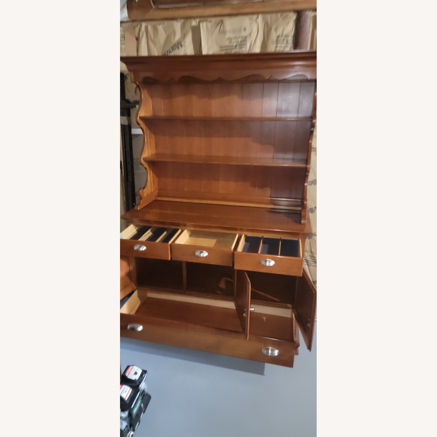 Vintage Thomasville Hutch Two-Piece Cabinet - image-2