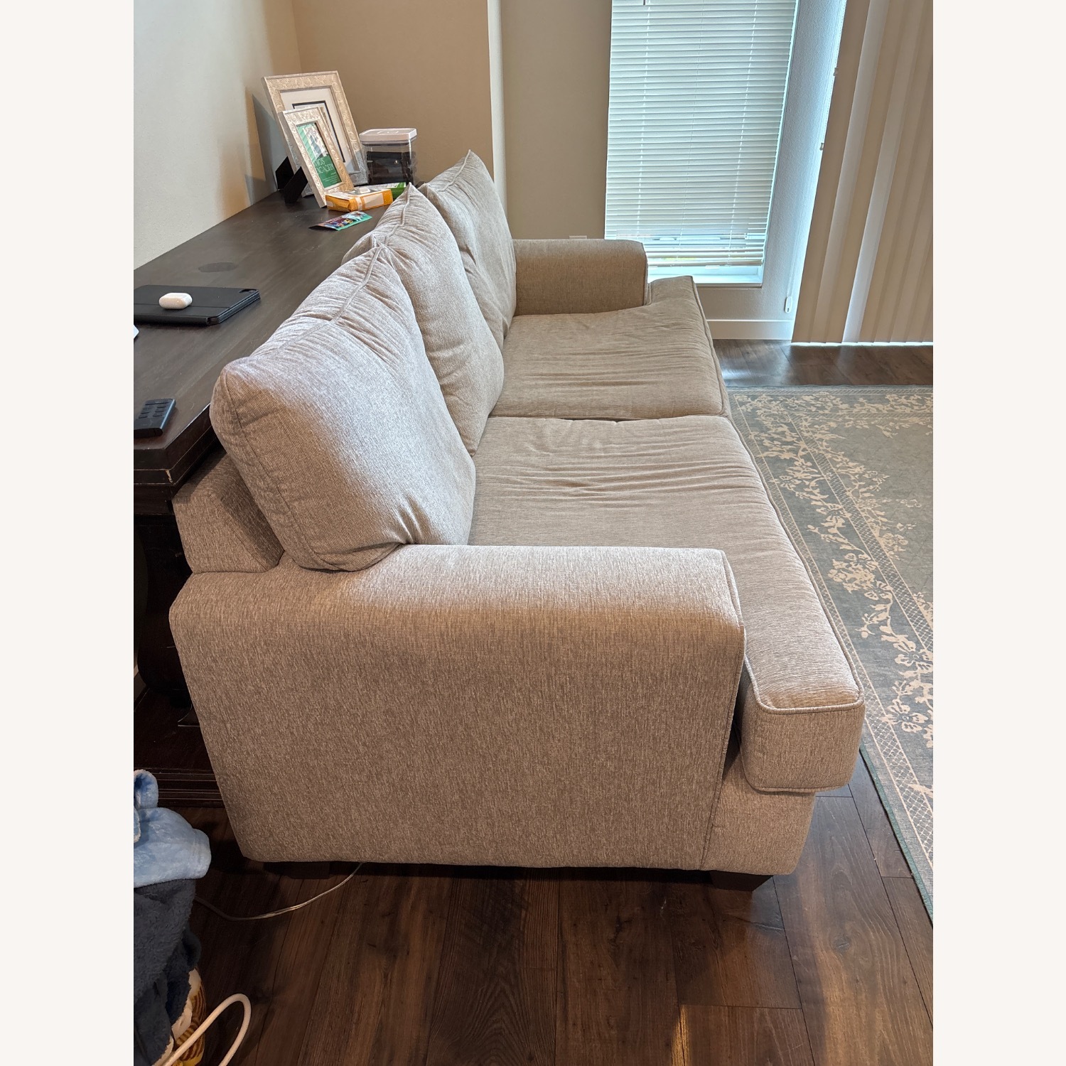 Ashley Furniture Light Gray Fabric Sleeper Sofa - image-3