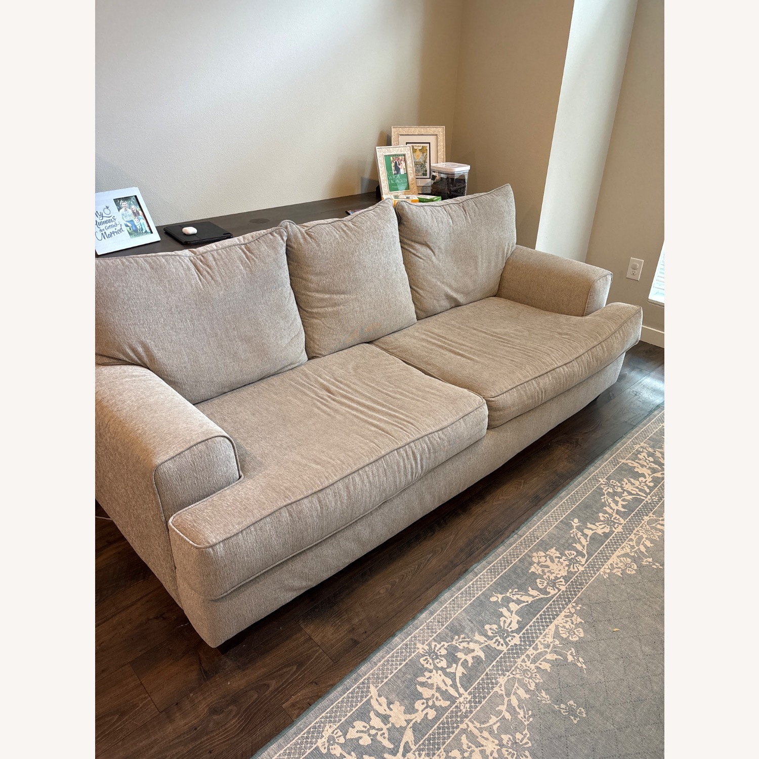 Ashley Furniture Light Gray Fabric Sleeper Sofa - image-2