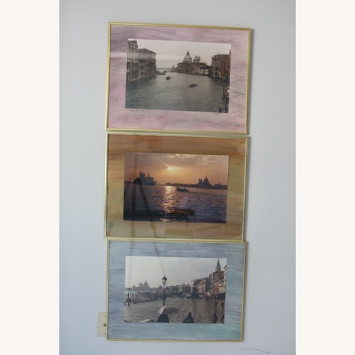 Used Set of 3 Framed Venice Photos Vintage for sale on AptDeco